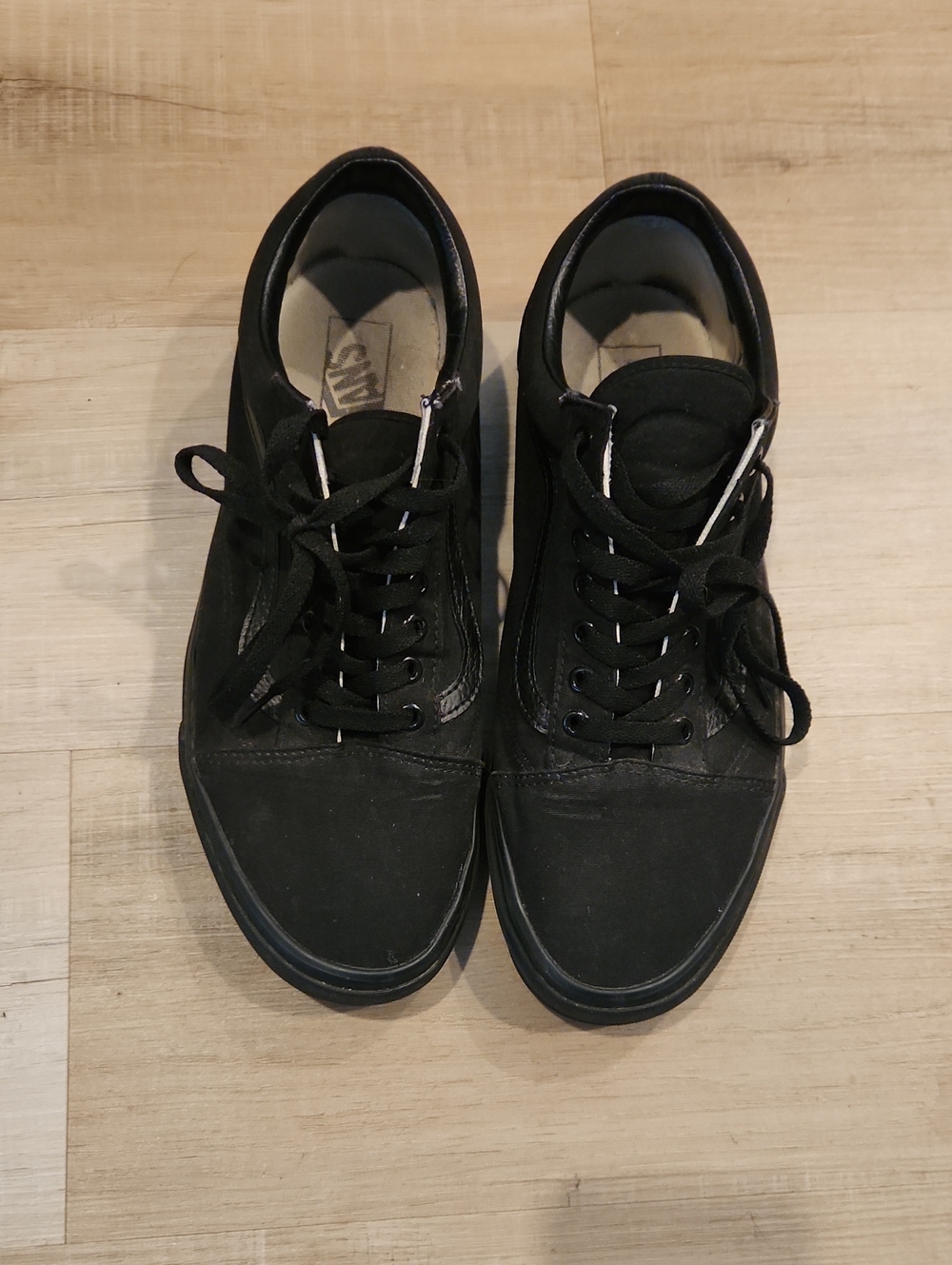 Vans Black Low-Top Canvas and Suede Sneakers